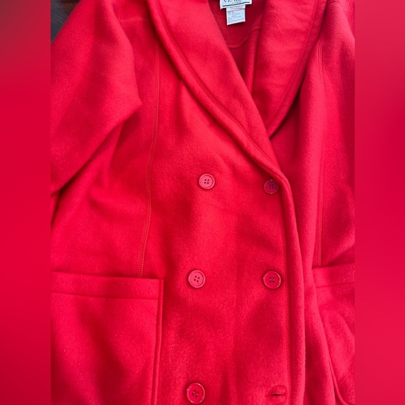🆕Venezia Bright red polyester jacket-Y2K-Deadstock-slouchy coat-winter coat NWT - Picture 8 of 12